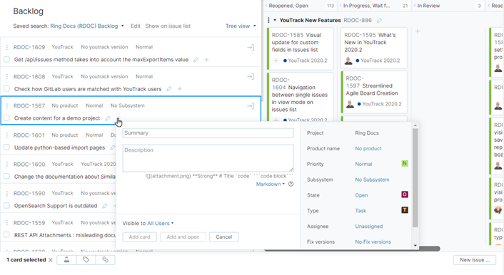 Add backlog issue tree view