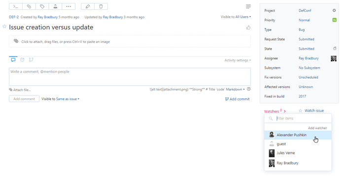 Add watcher Add watcher