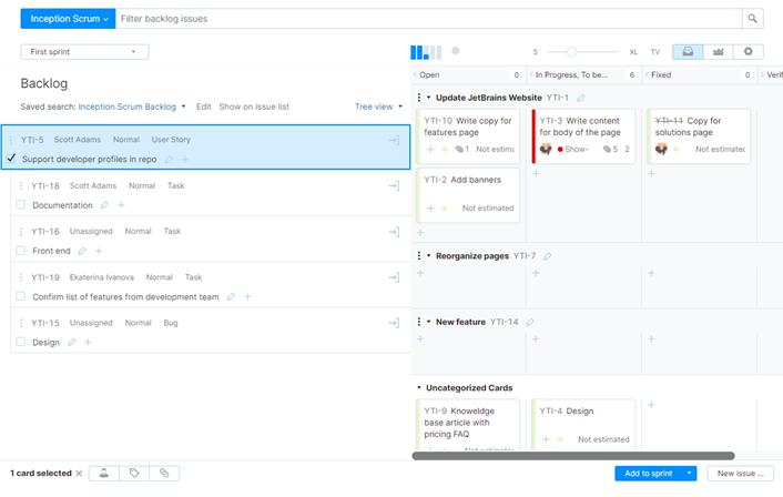 Scrum tutorial backlog