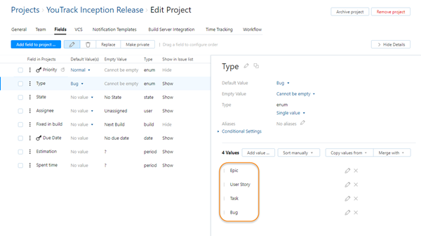 Scrum tutorial custom fields