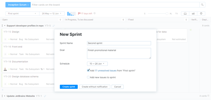 Scrum tutorial next sprint