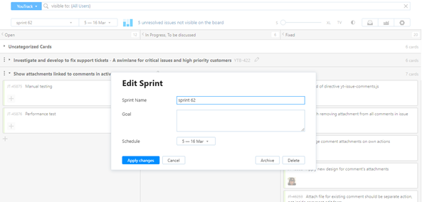 Scrum edit sprint