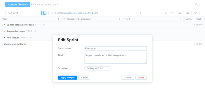 Scrum tutorial edit sprint