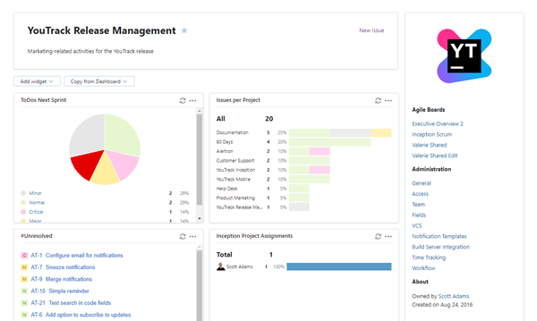 YouTrack project overview