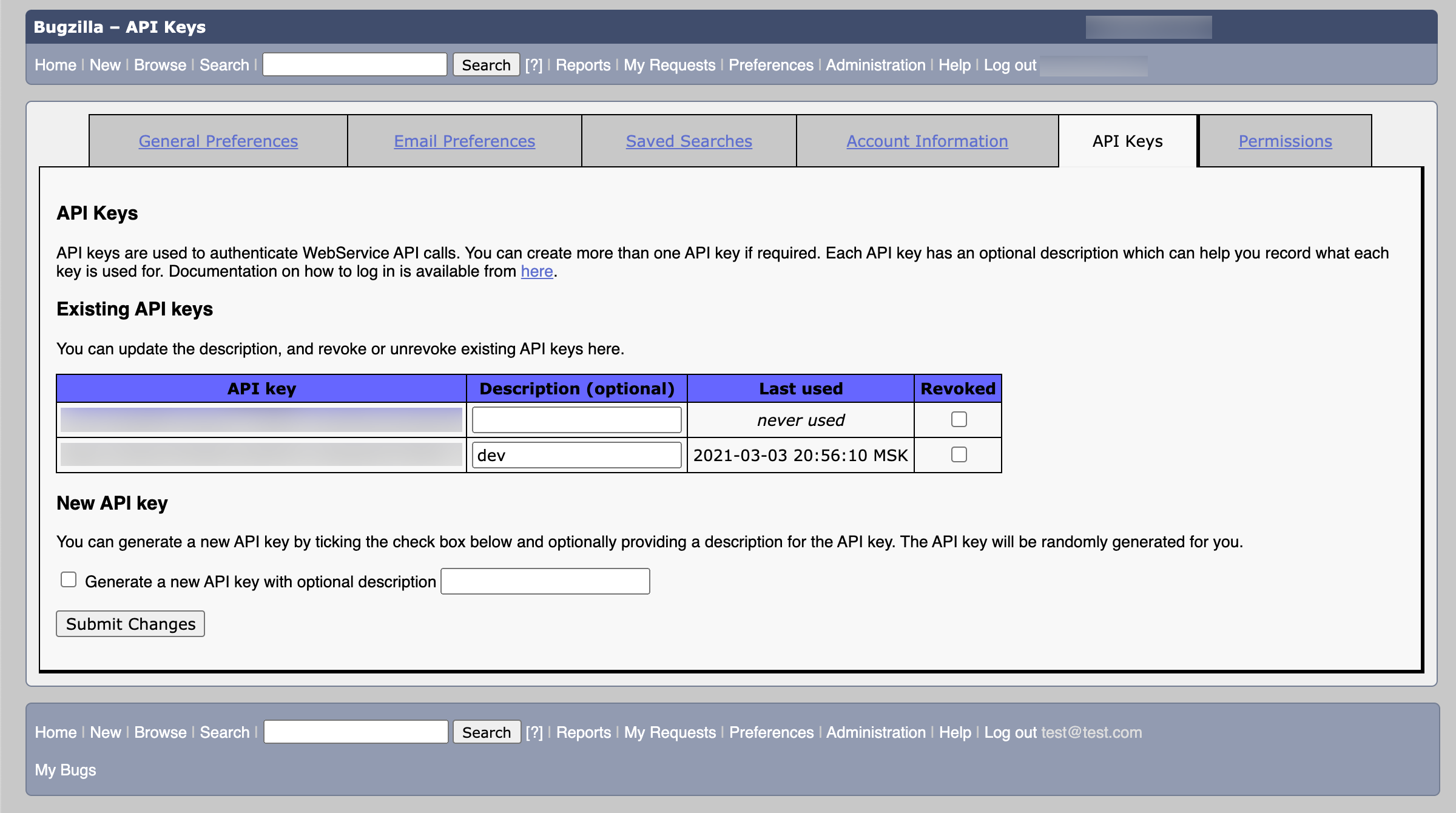 bugzilla interface