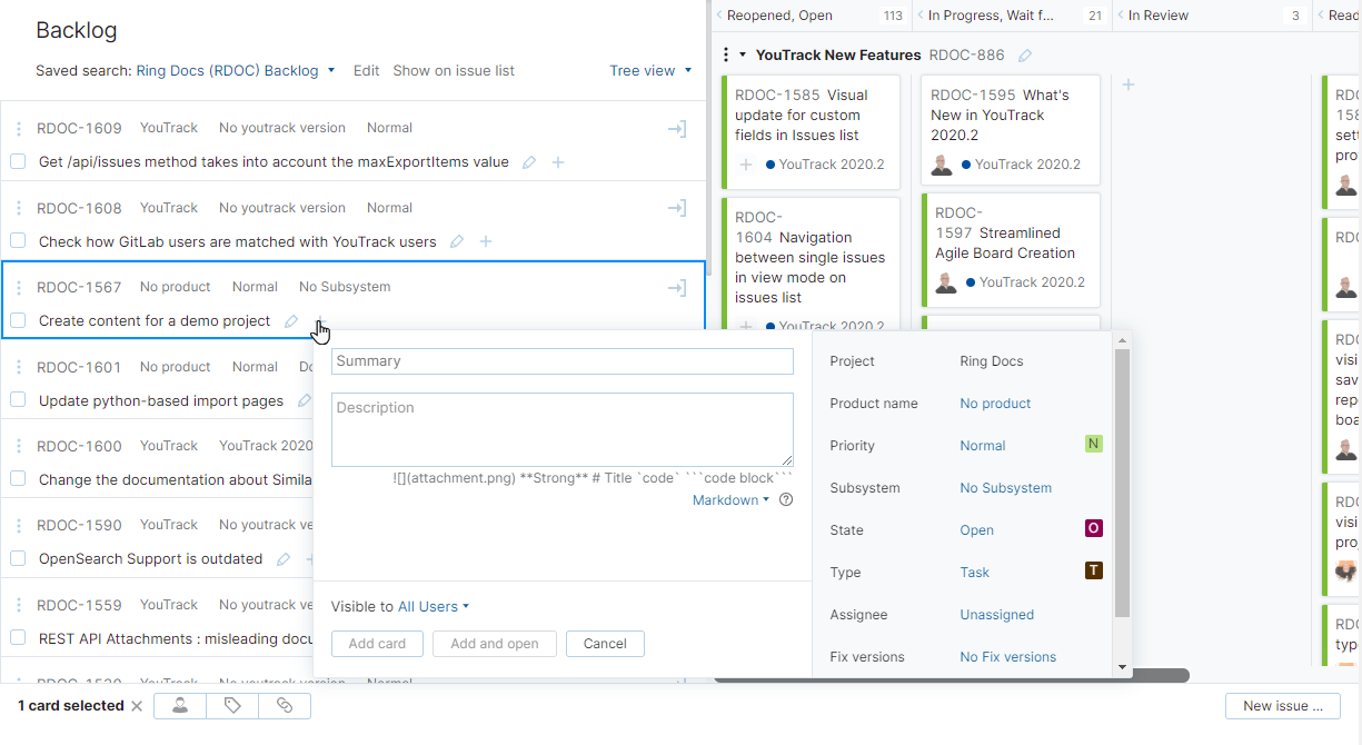 Add backlog issue tree view Add backlog issue tree view