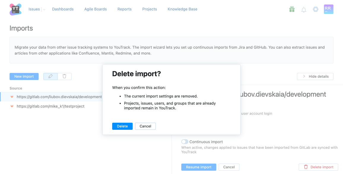 Confirm delete operation Confirm delete operation