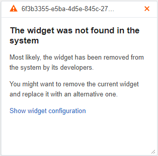 Widget removed Widget removed