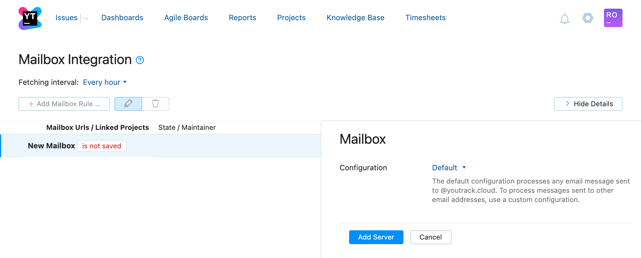 connect to a mail server