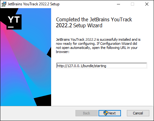 Install setup wizard complete