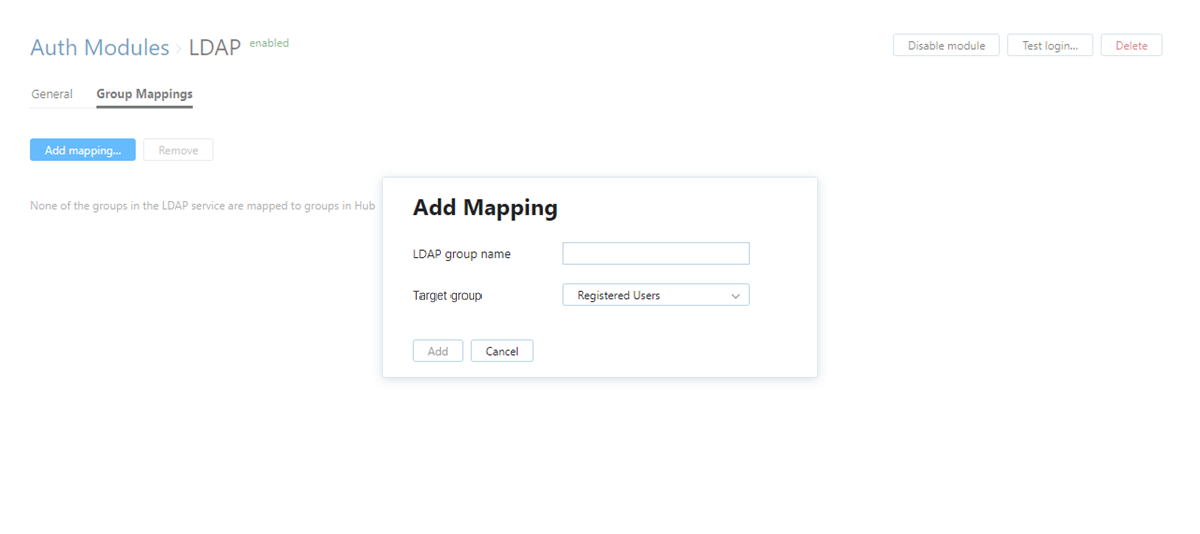 add LDAP group mapping