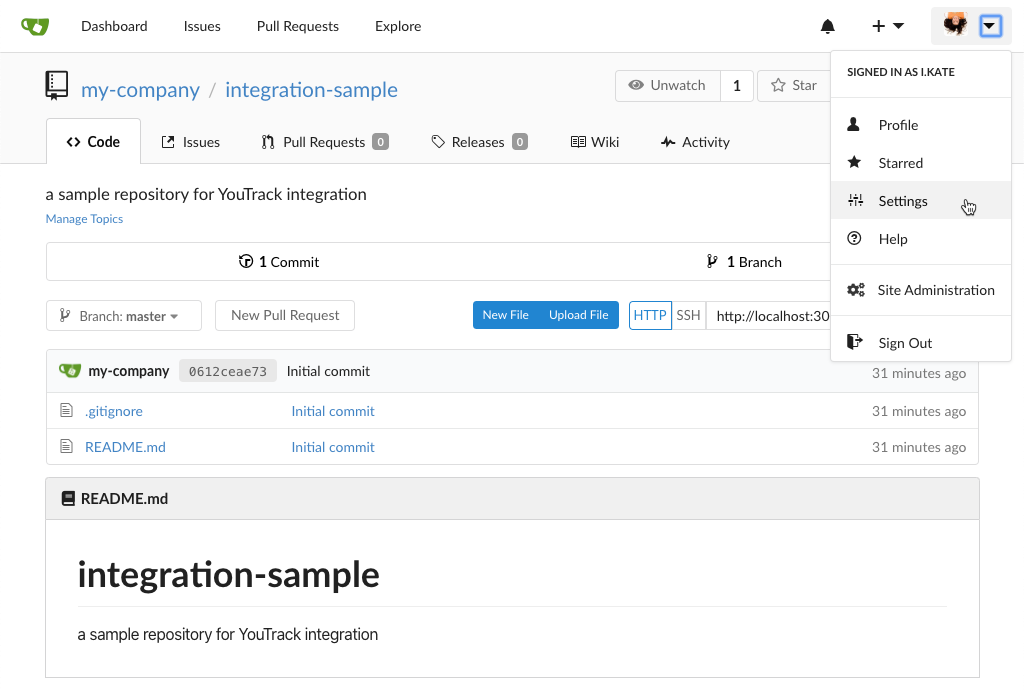 gitea-integration-youtrack-cloud-documentation