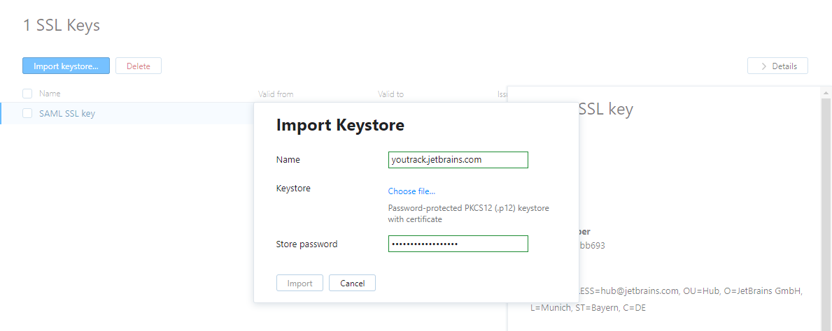 import SSL keystore