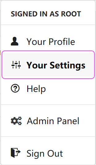 Select Your Settings