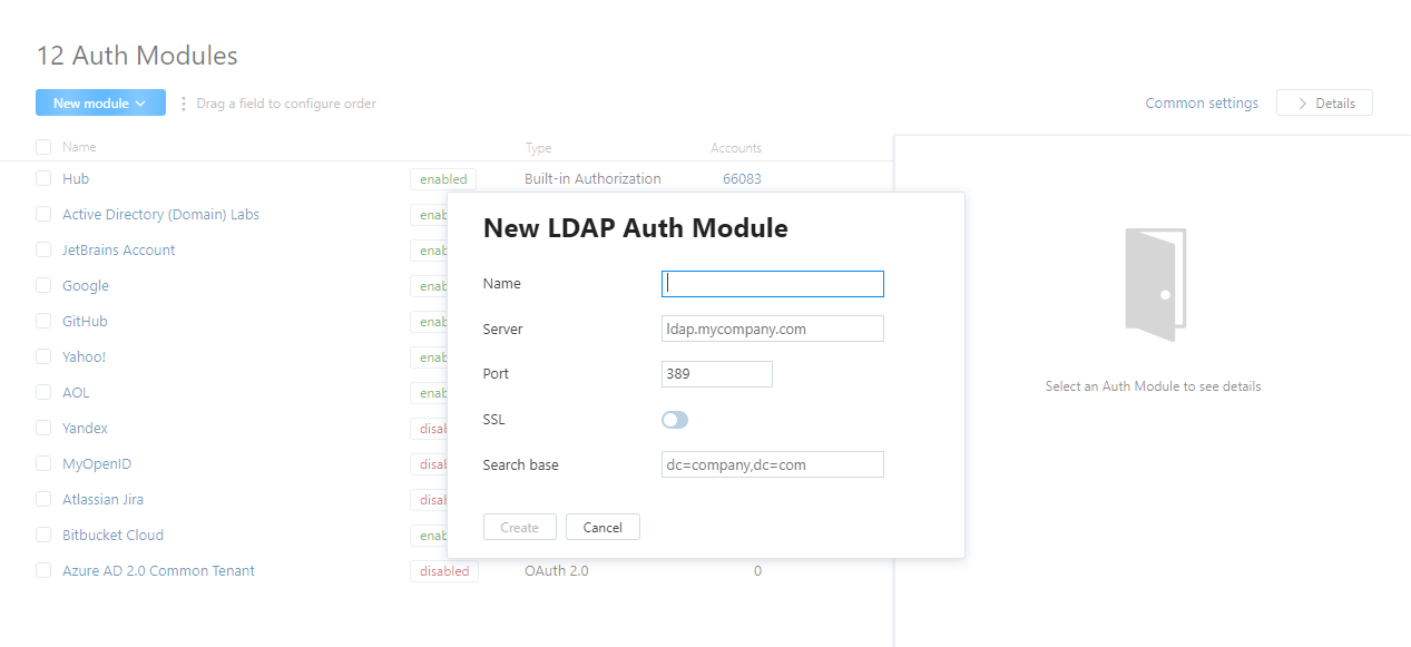 New ldap auth module