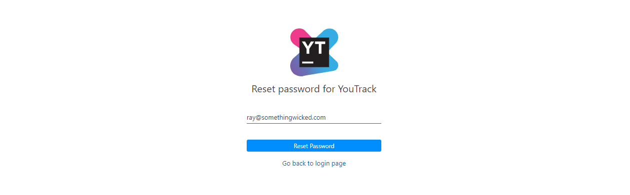 Reset user password email