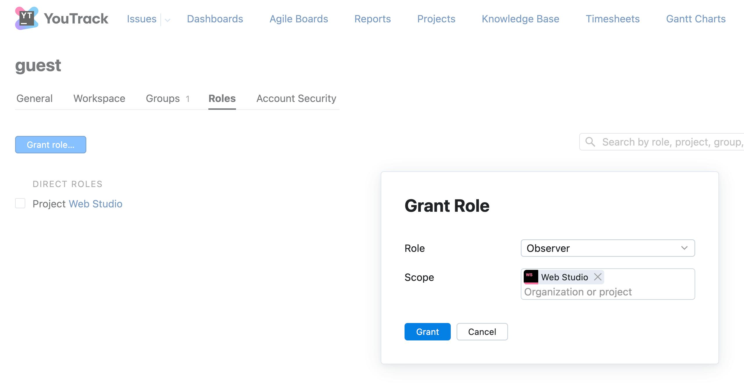 Assign the guest user a role.