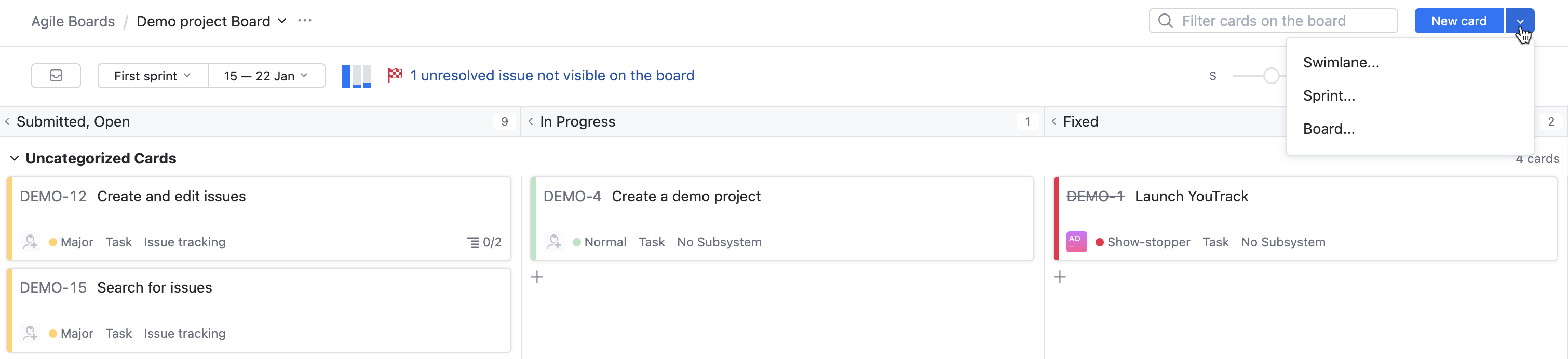 agile board header agile board header