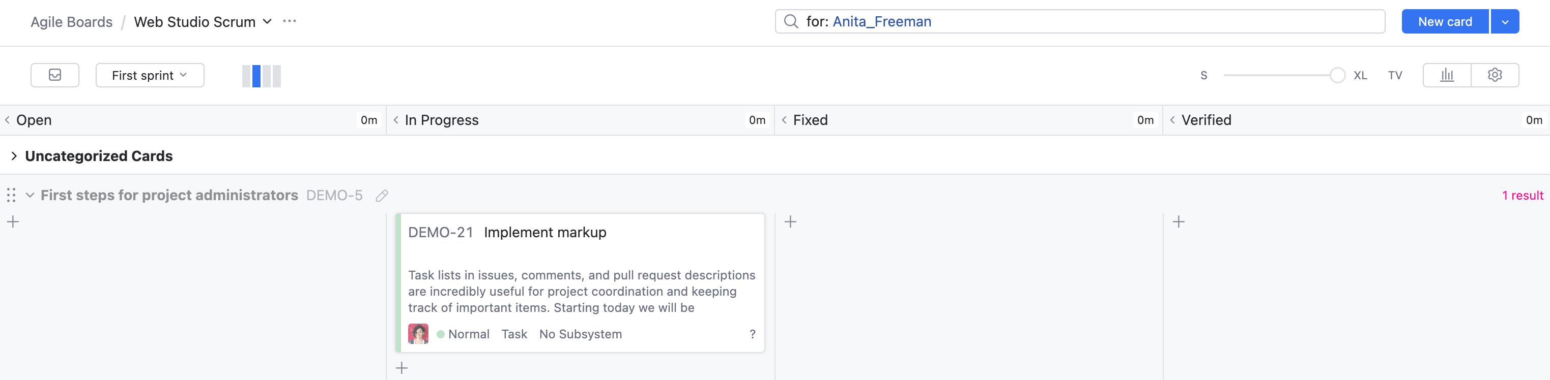 Agile board search filter Agile board search filter