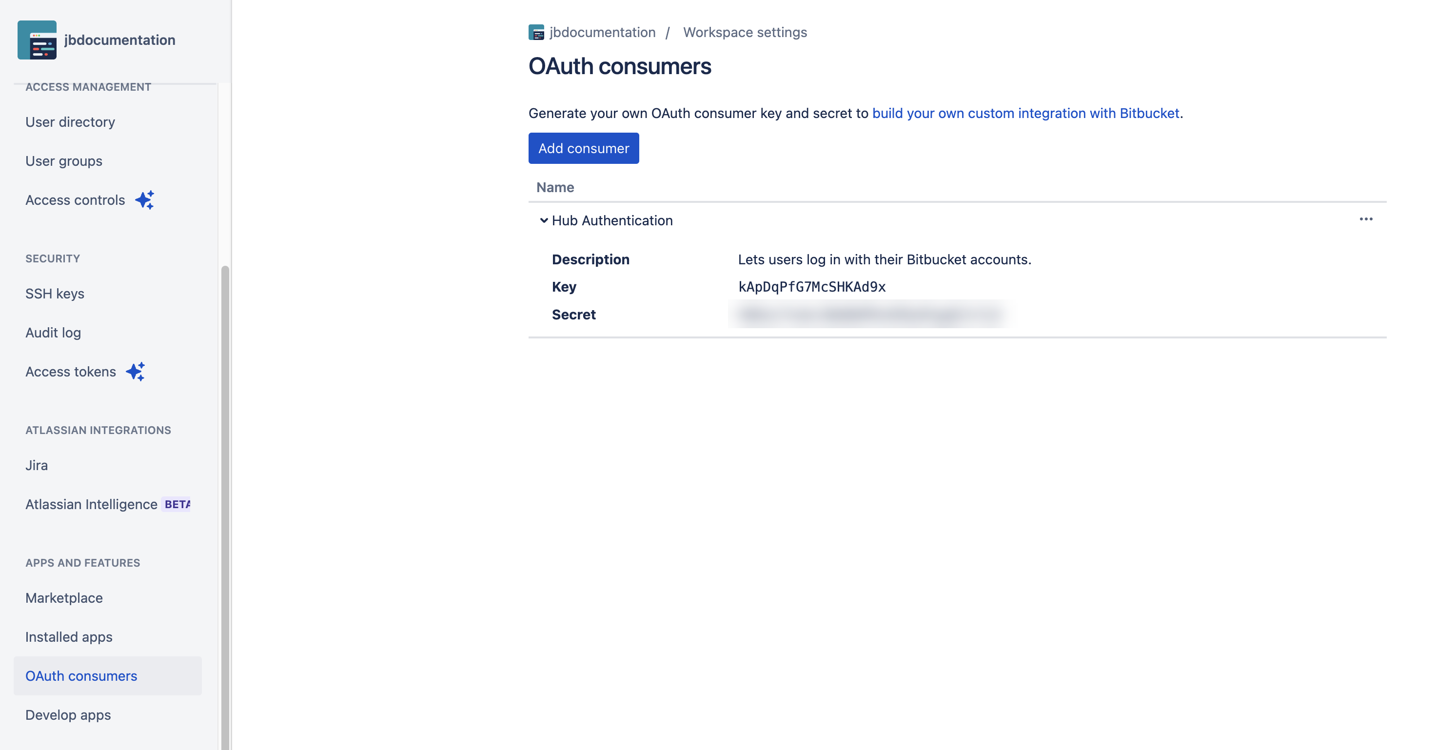Bitbucket auth registration Bitbucket auth registration