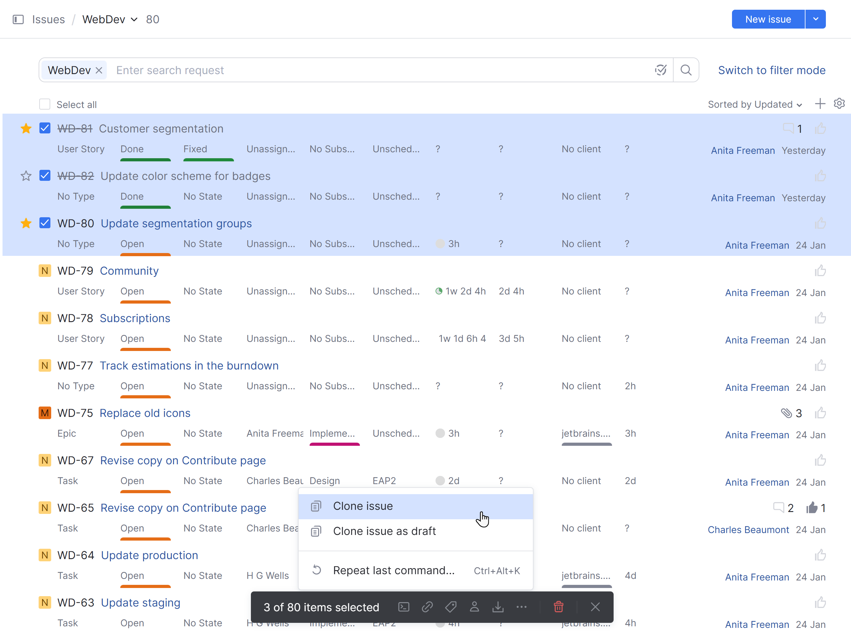 Clone issue Clone issue