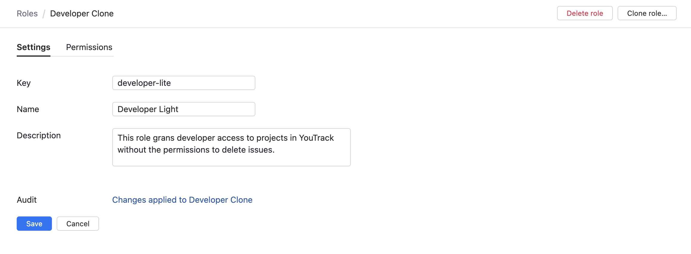 Clone role update description Clone role update description