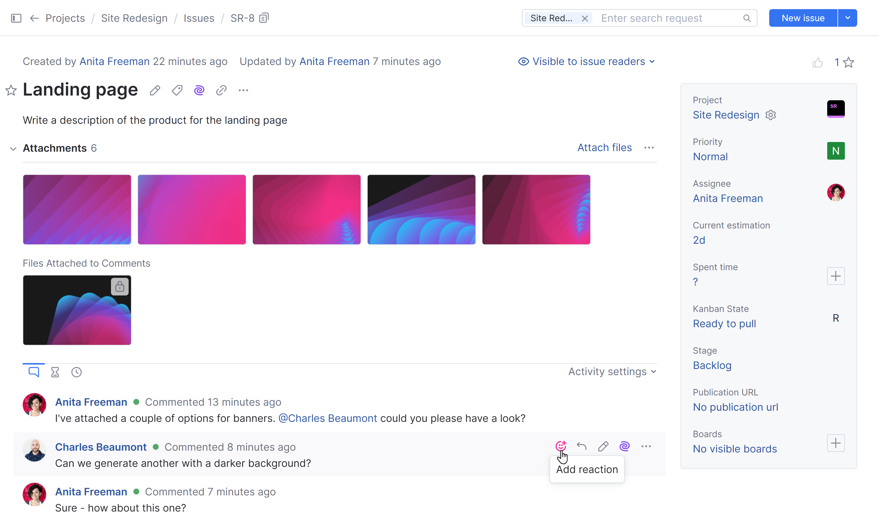 Comment toolbar Comment toolbar