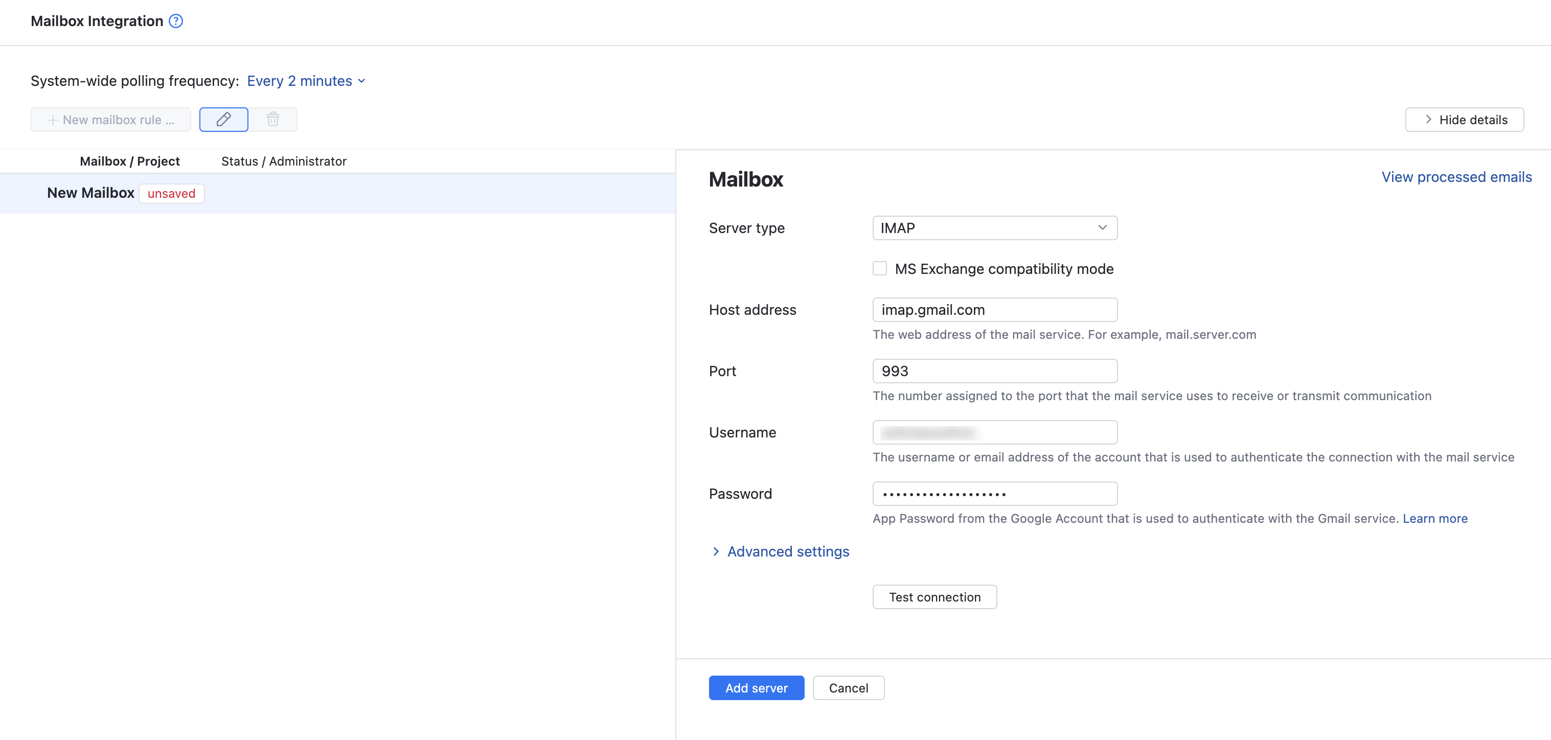 connect to a mail server connect to a mail server