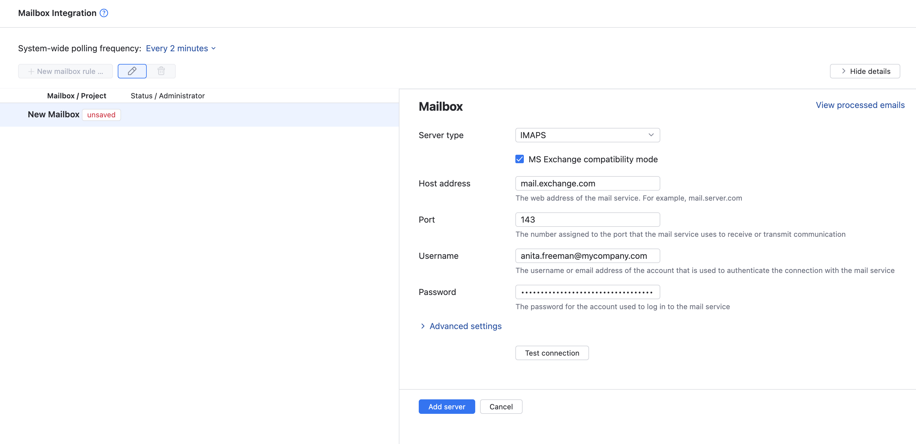 connect to a mail server connect to a mail server