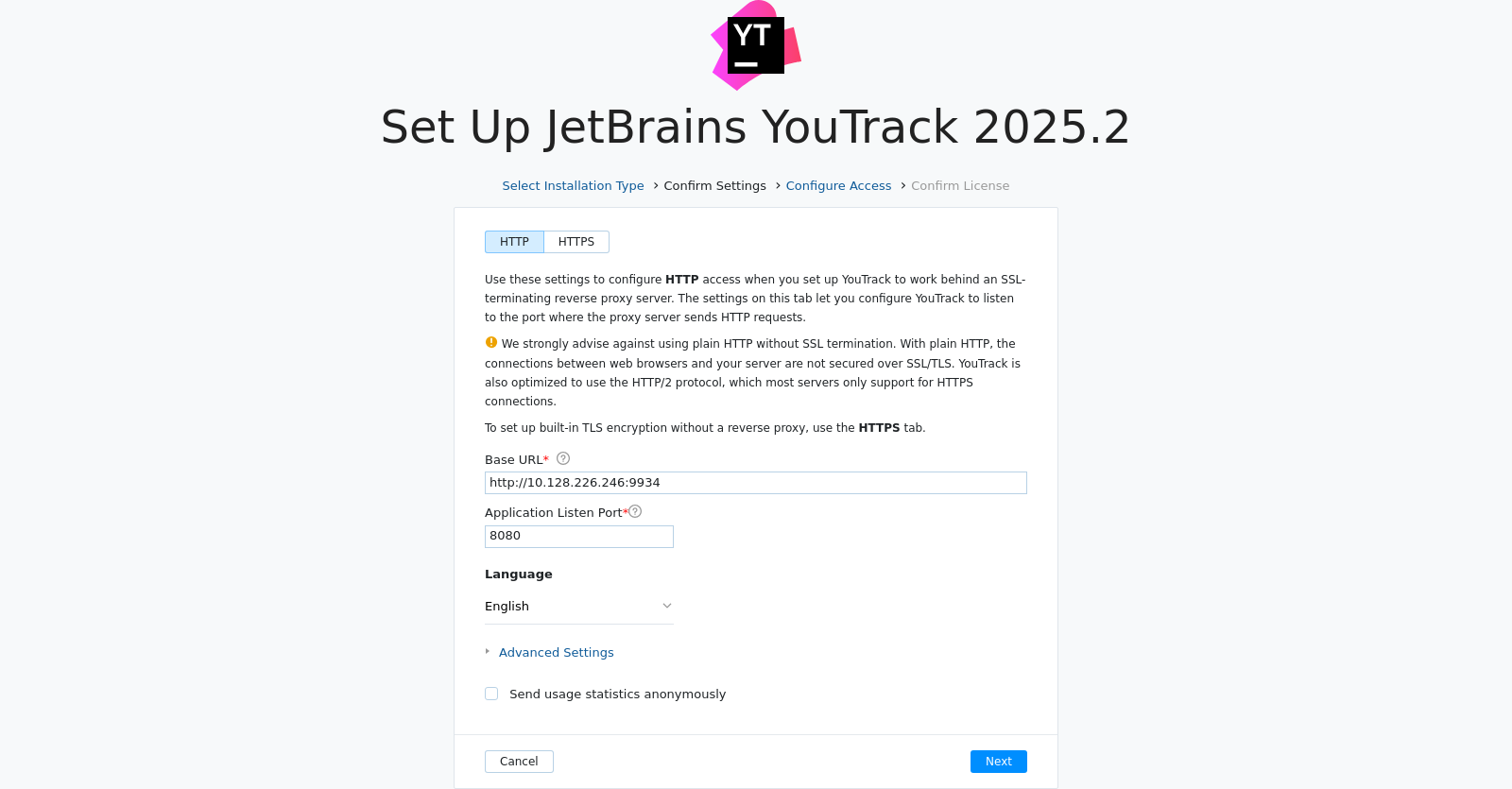 Docker installation: Settings basic Docker installation: Settings basic