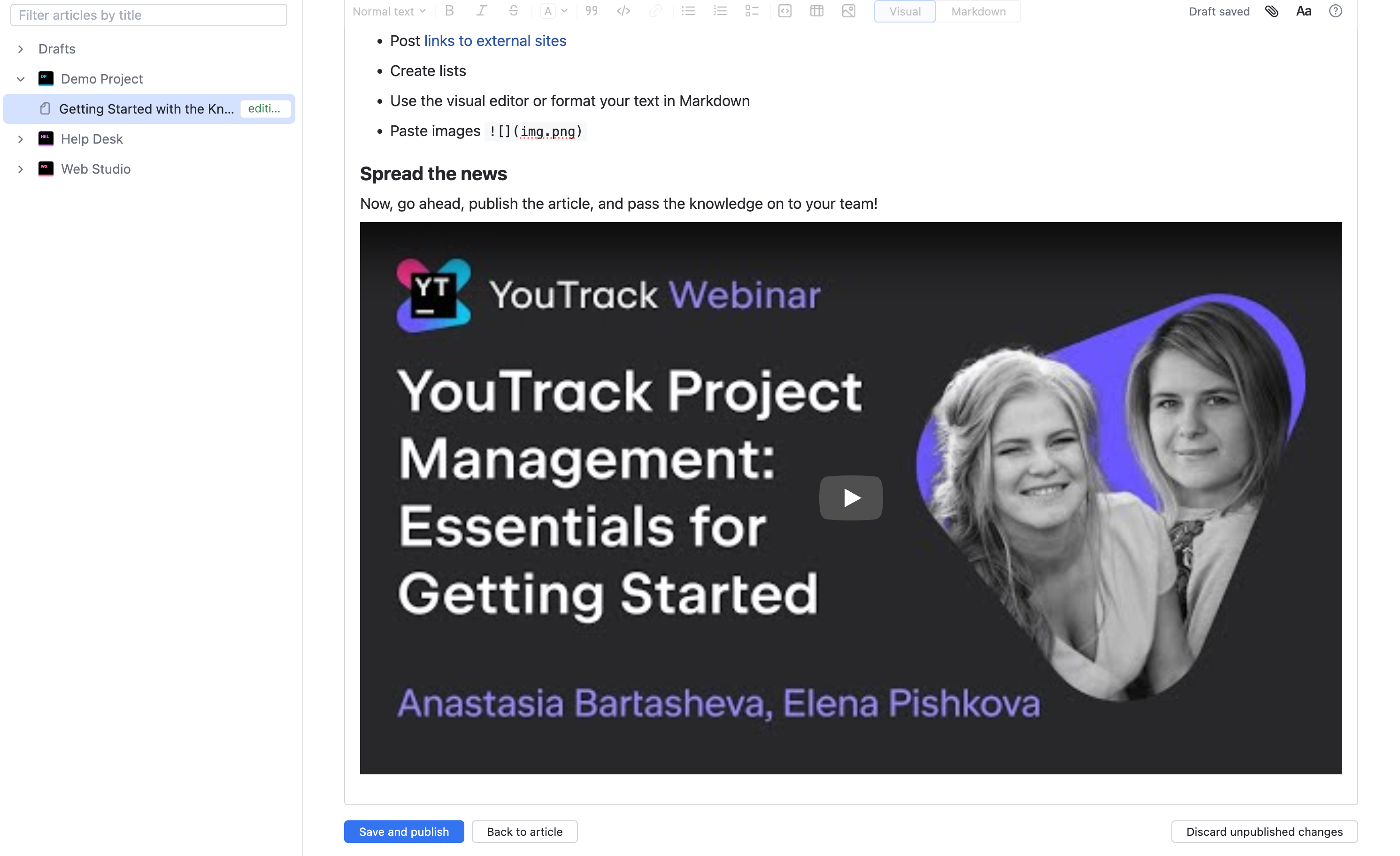 Embed link to external content in article. Embed link to external content in article.