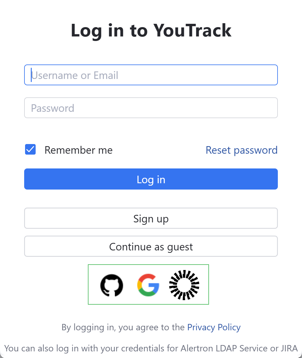 Login third party providers Login third party providers
