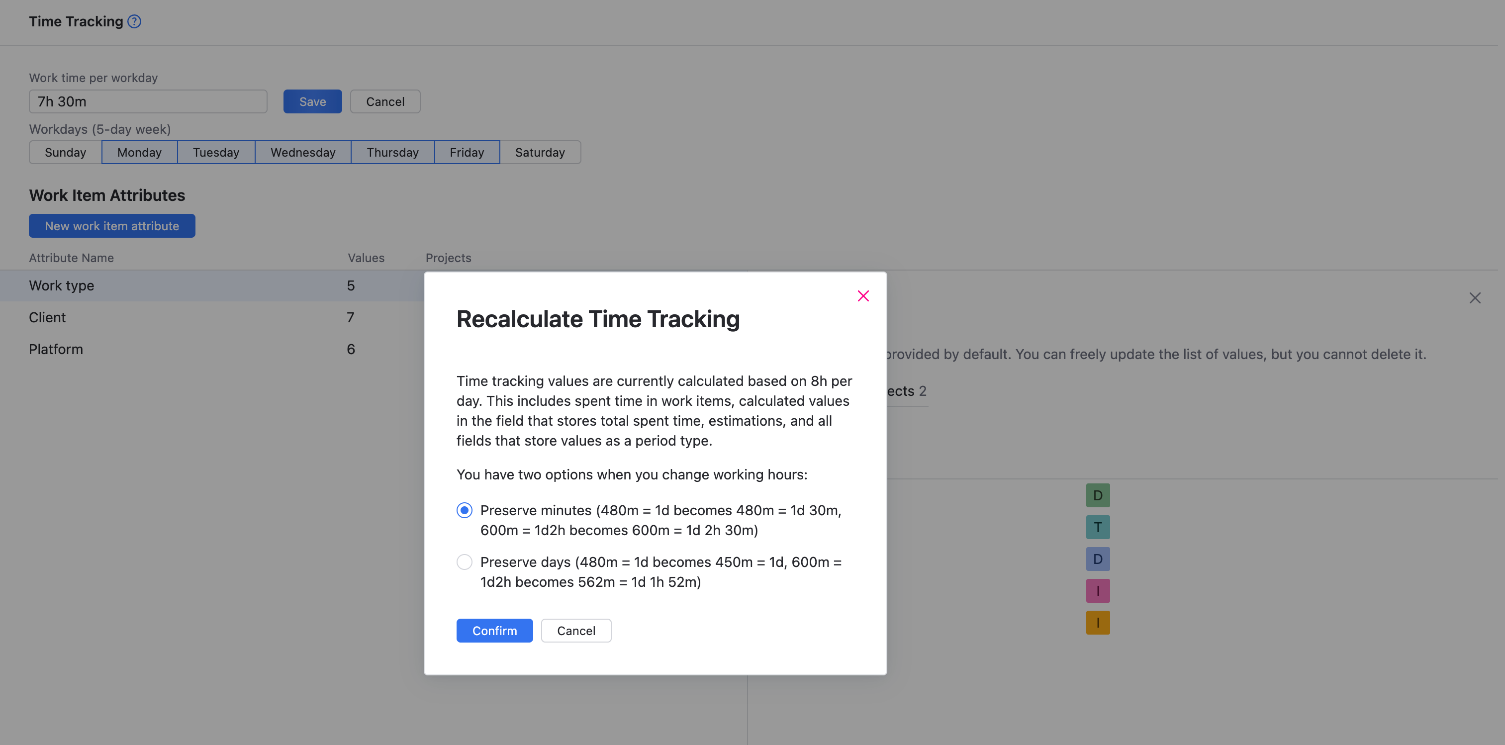 Recalculate time tracking Recalculate time tracking