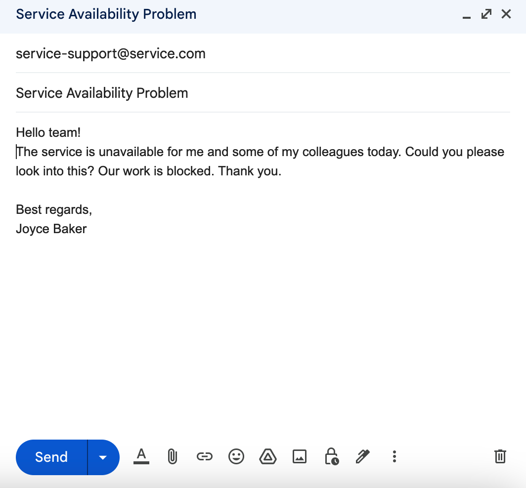 Reporting ticket using email Reporting ticket using email