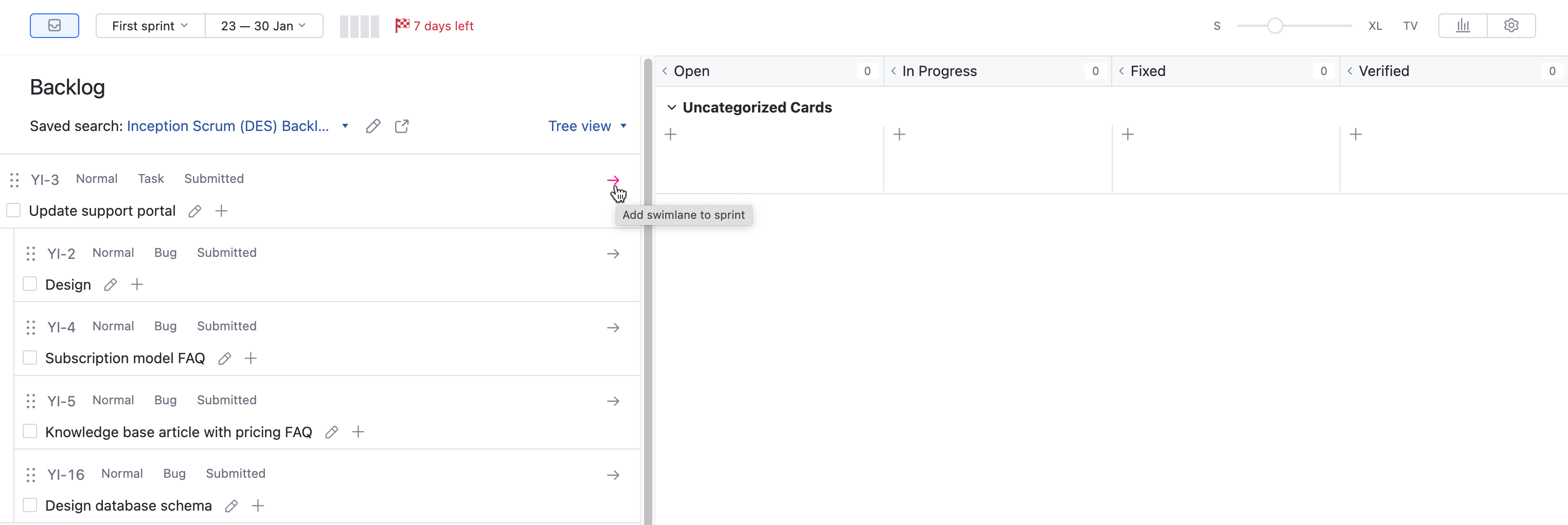 Scrum tutorial add swimlane Scrum tutorial add swimlane