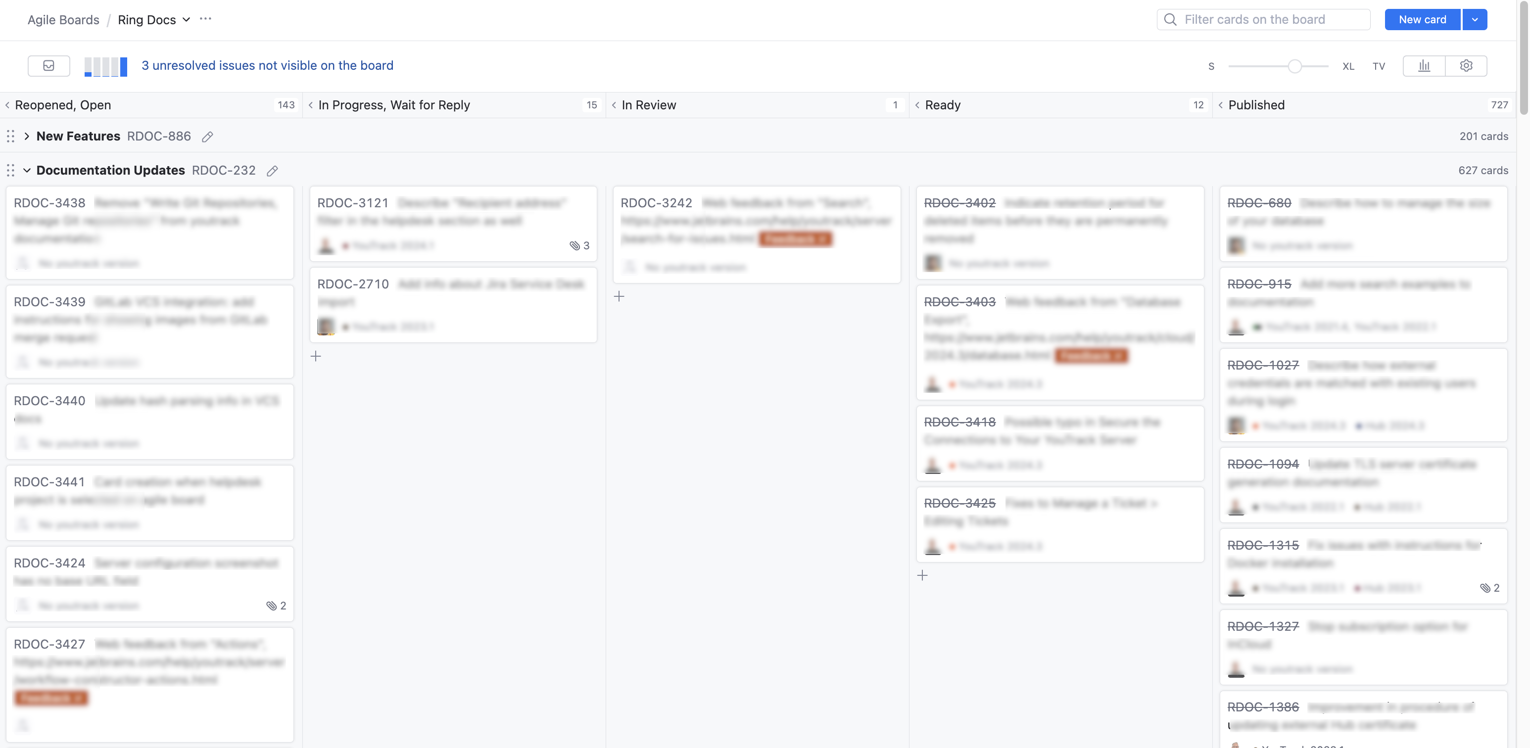 Scrumban board Scrumban board