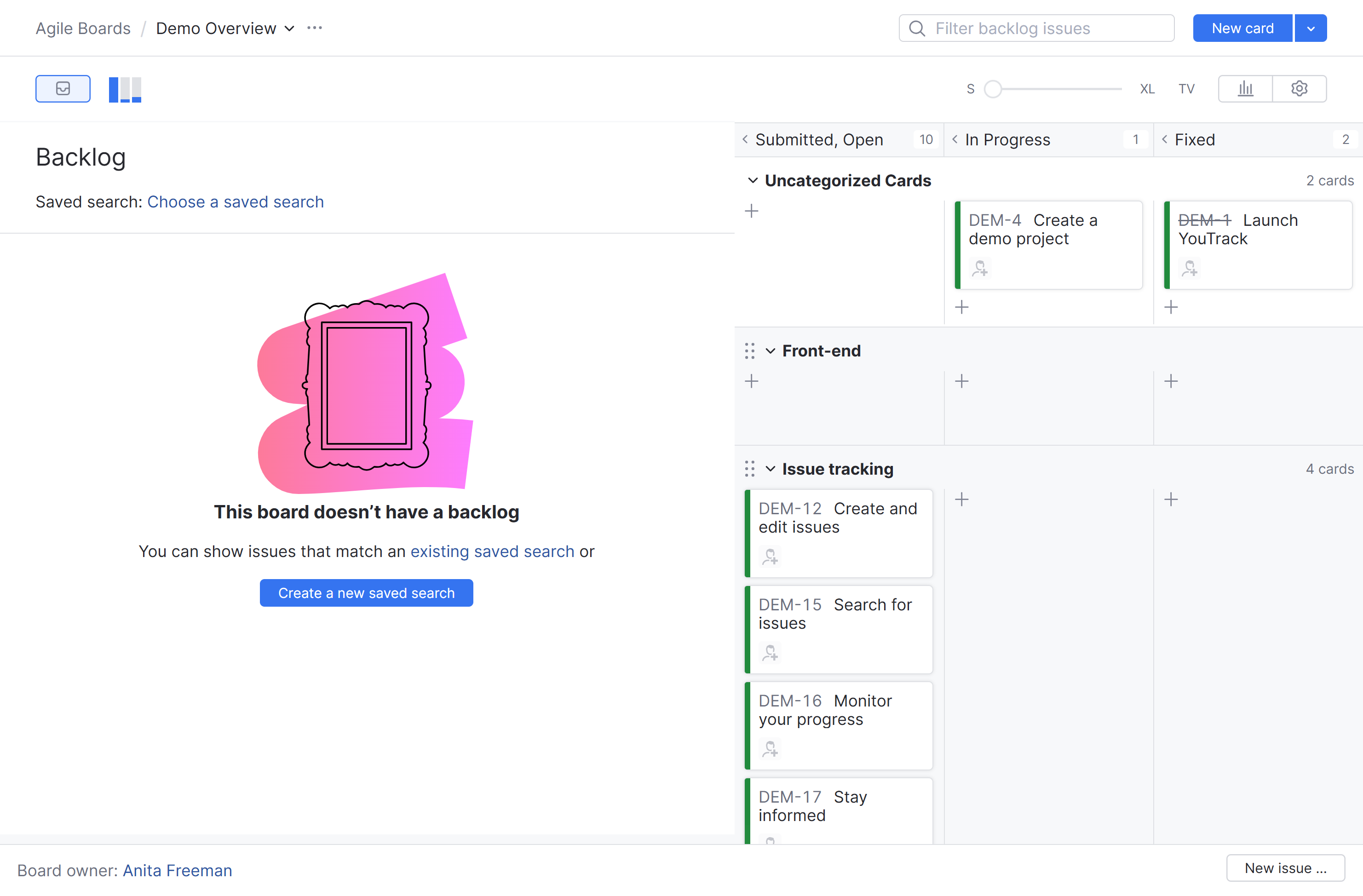 Start a backlog Start a backlog