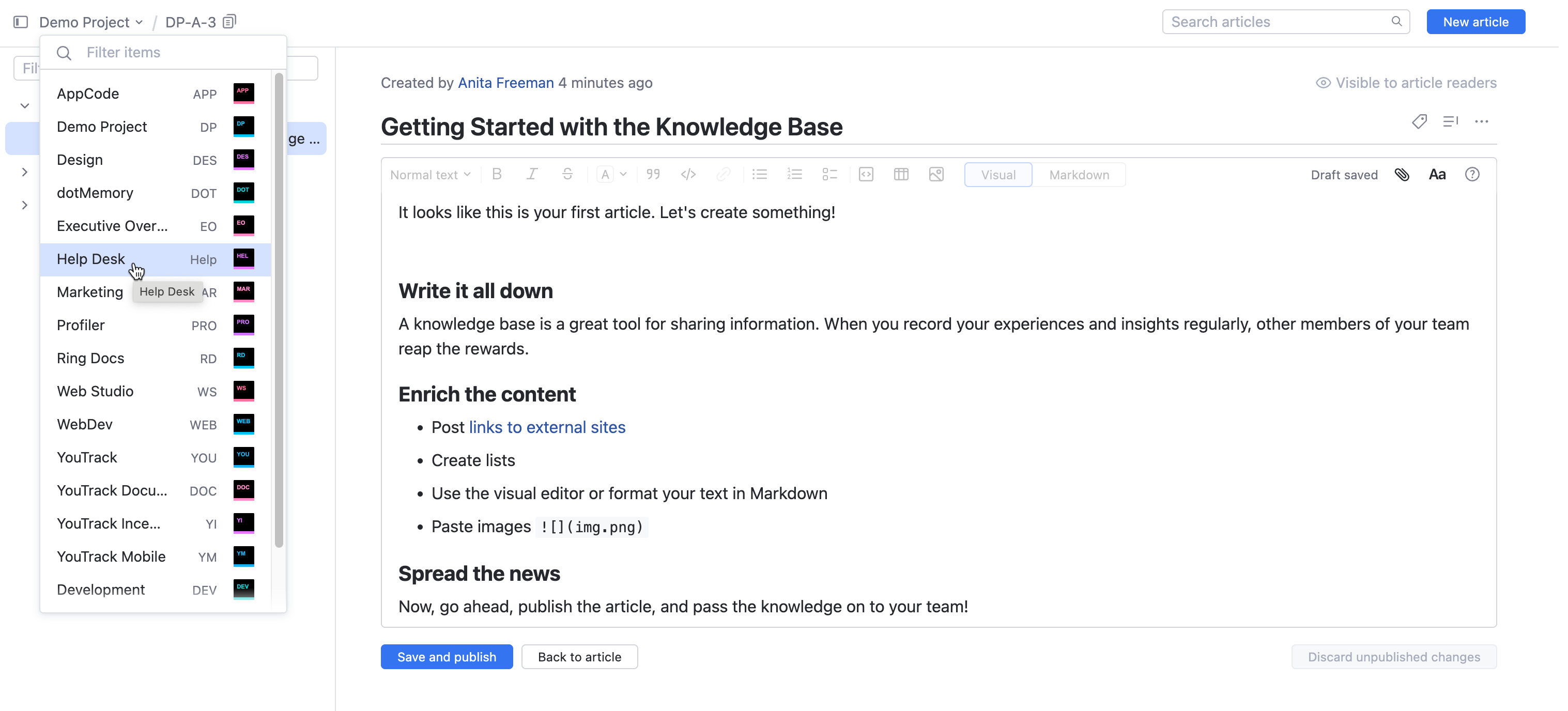 Updating the project in an article. Updating the project in an article.