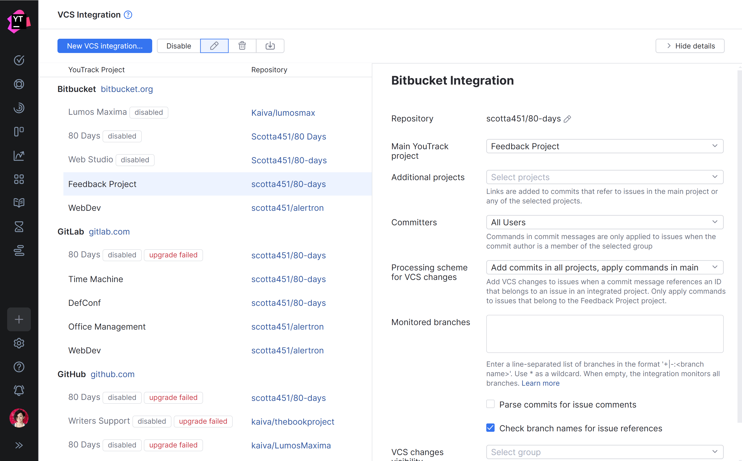 VCS integrations VCS integrations