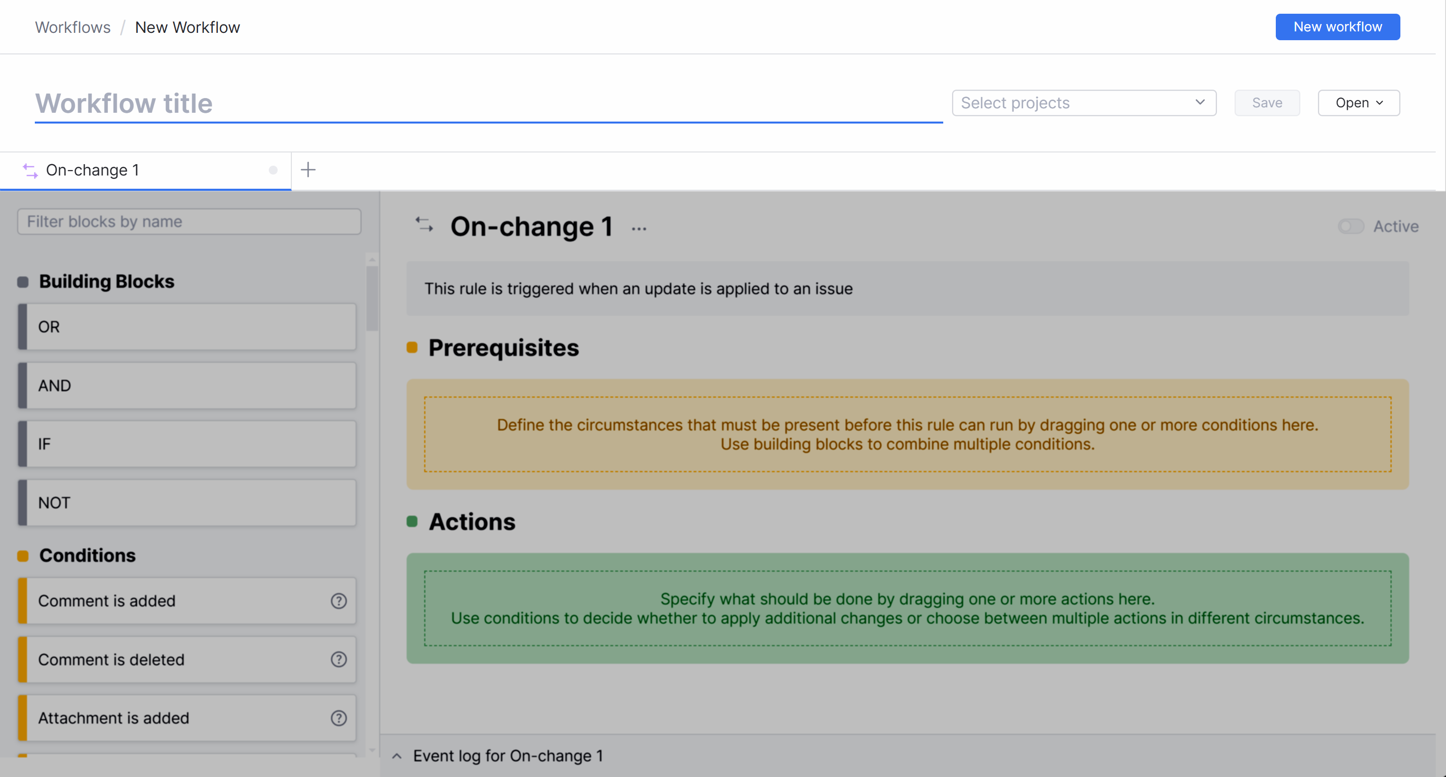 The header for the workflow constructor. The header for the workflow constructor.