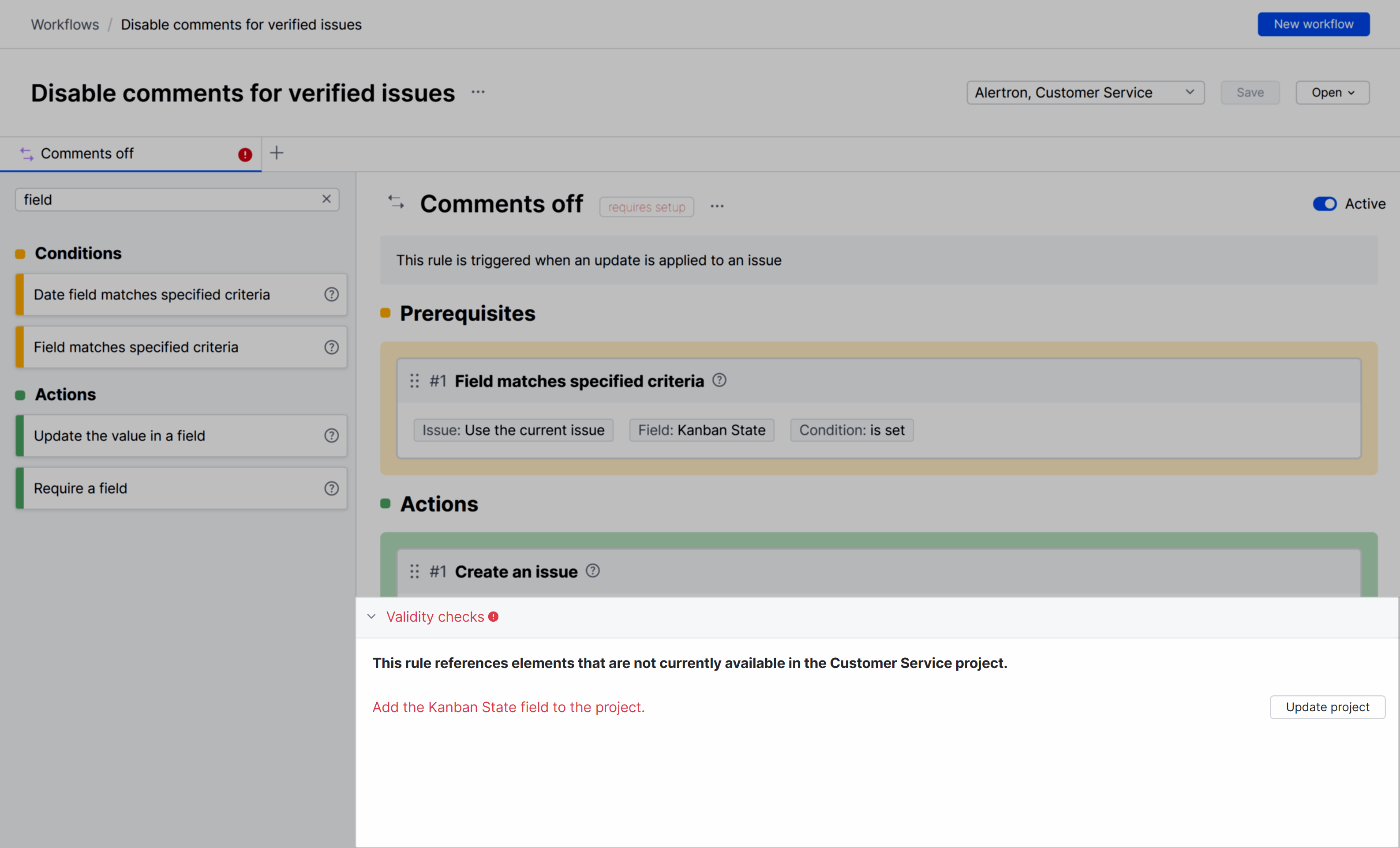 Validity checks in the workflow constructor. Validity checks in the workflow constructor.