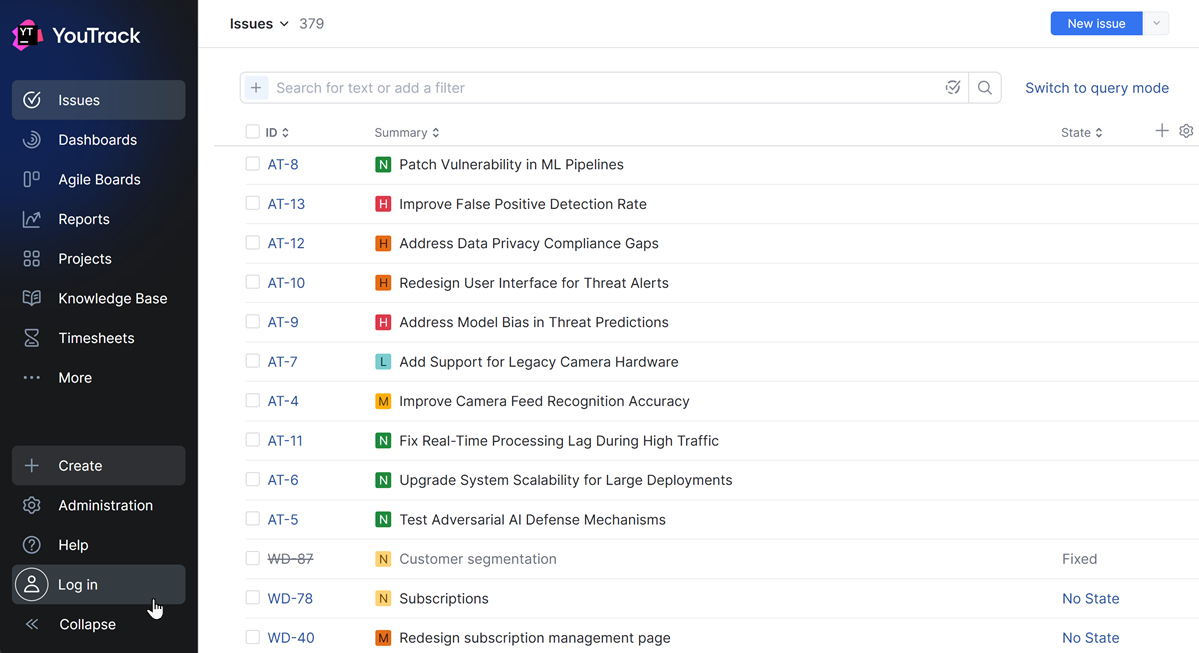 The button that opens the login form in the main menu. The button that opens the login form in the main menu.