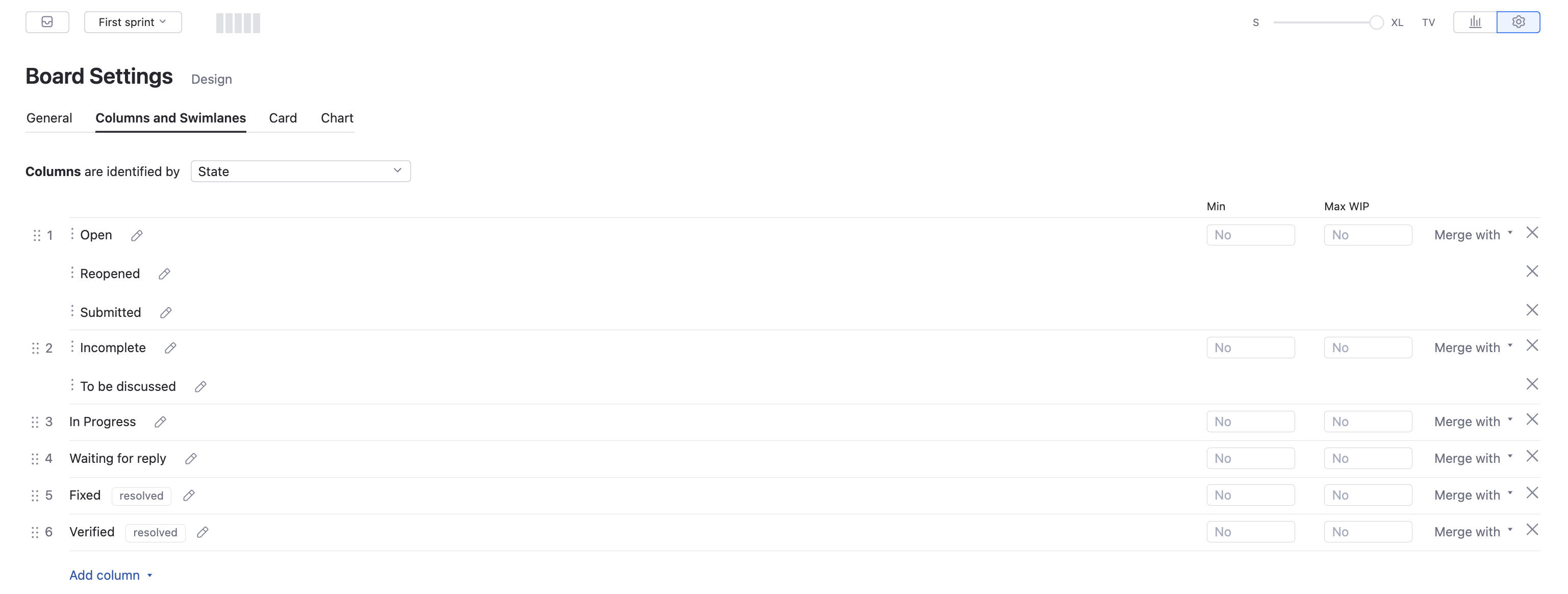 Assignee define columns Assignee define columns