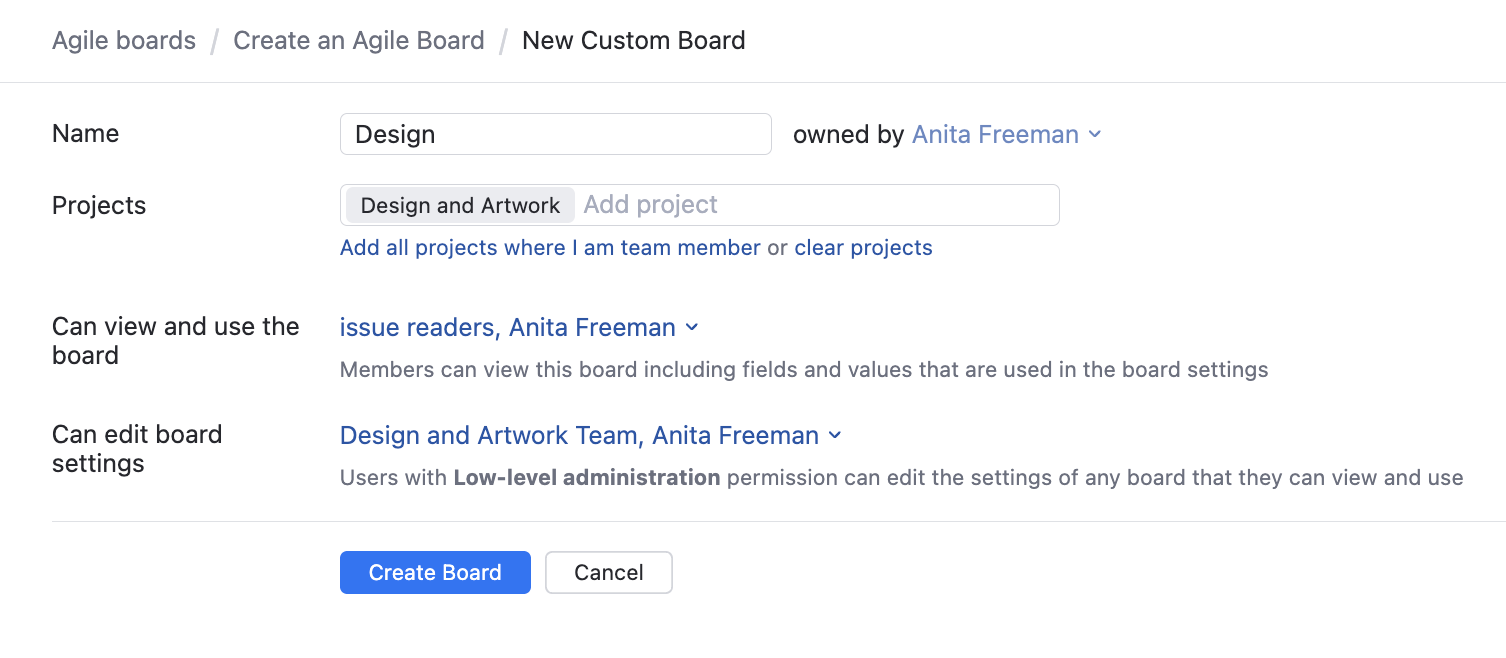 Assignee new board settings Assignee new board settings