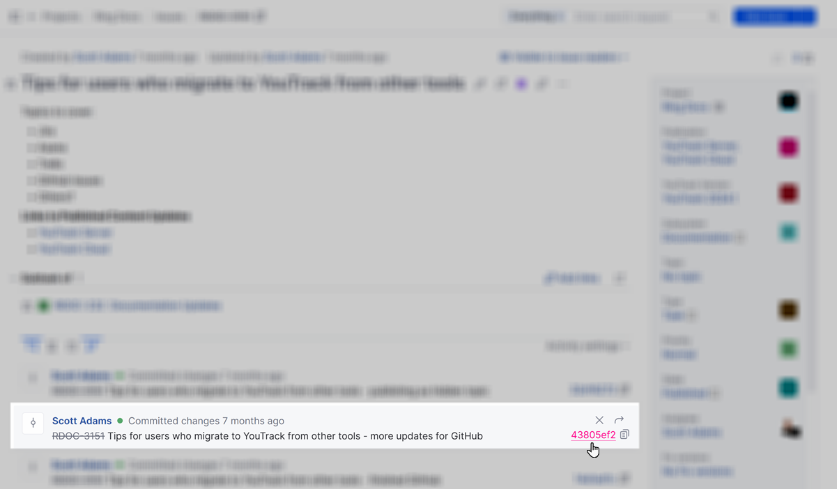 A link to the VCS changes in the activity stream of an issue. A link to the VCS changes in the activity stream of an issue.