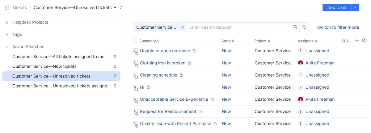 The set of predefined queries created for agents in helpdesk projects. The set of predefined queries created for agents in helpdesk projects.
