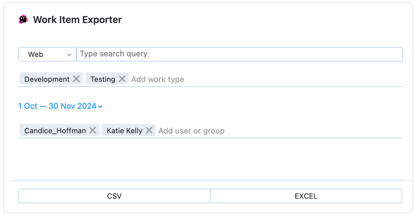 New time tracking report widget settings New time tracking report widget settings