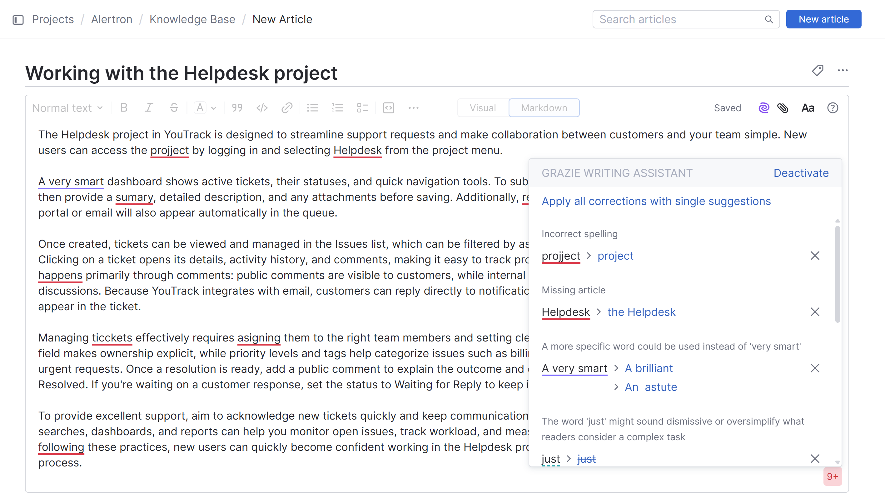 A list of suggestions for an article in the knowledge base. A list of suggestions for an article in the knowledge base.