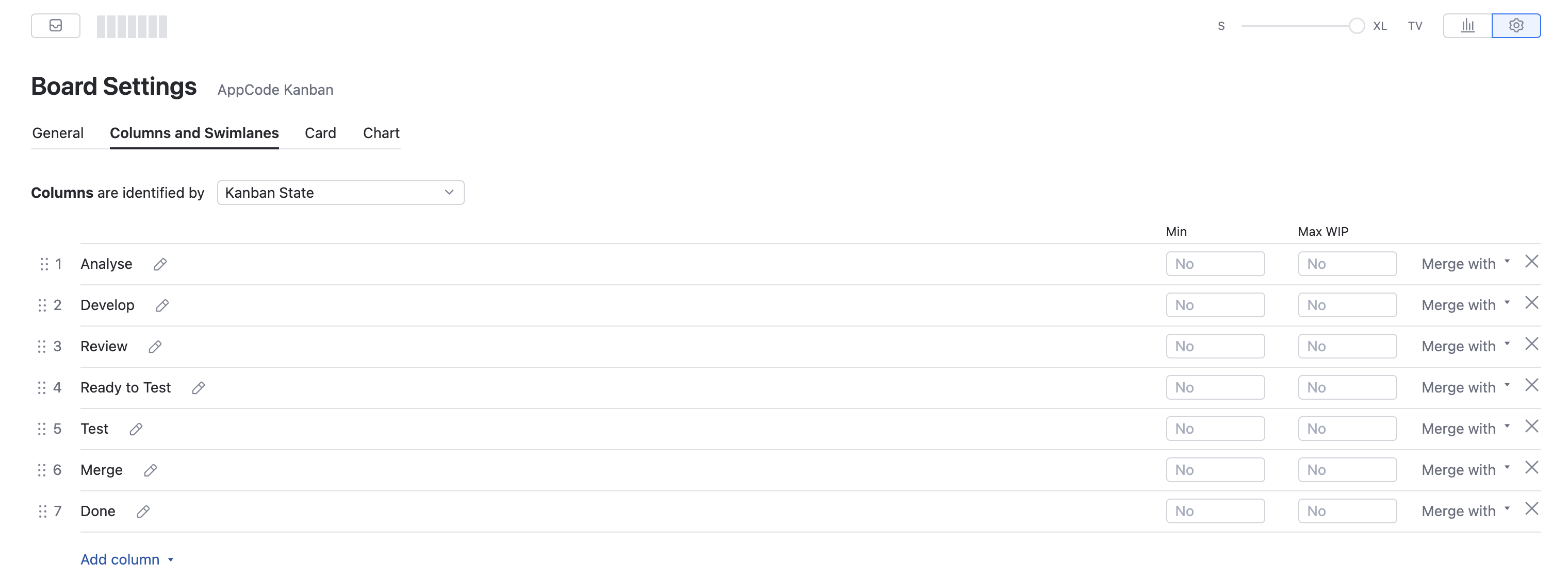 Wip limit define columns Wip limit define columns