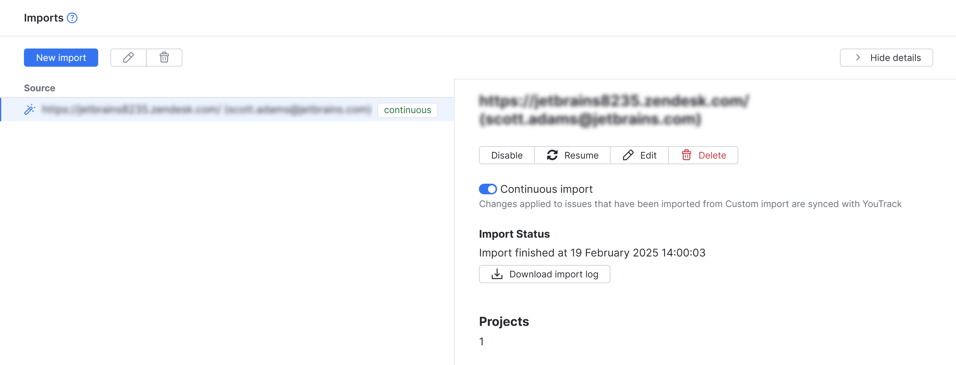 Zendesk import configuration Zendesk import configuration